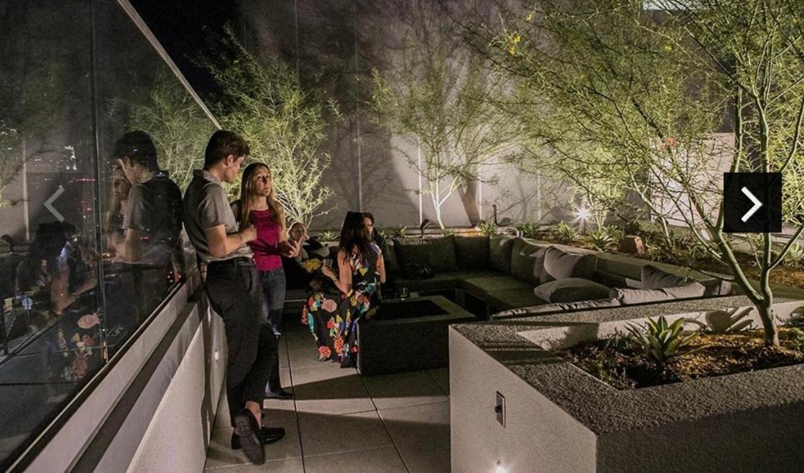 Downtown Los Angeles Skyline Balcony View Modern Penthouse Aparthotel Exterior photo